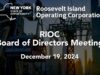 RIOC Board Meeting December 19 2024
