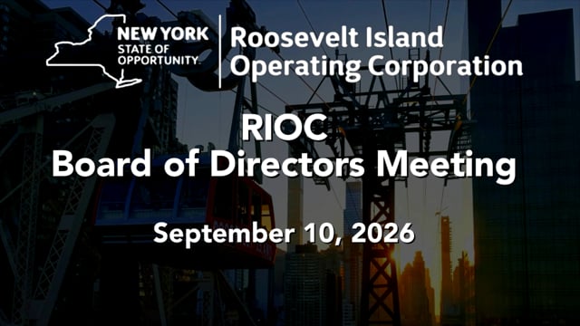 RIOC Board Committee Meeting – September 10, 2026